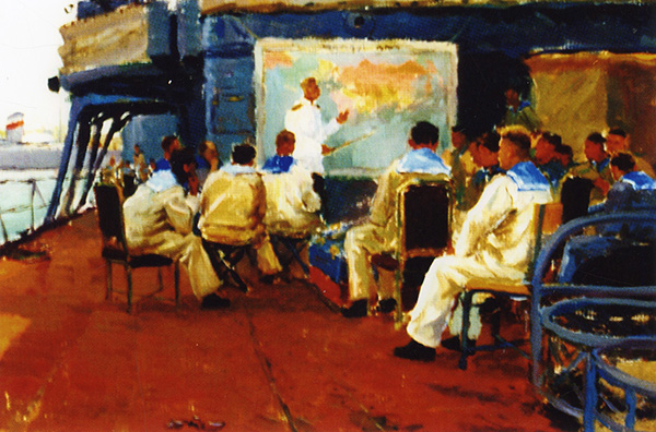 Етюд «Політзаняття». 1956. Полотно, олія